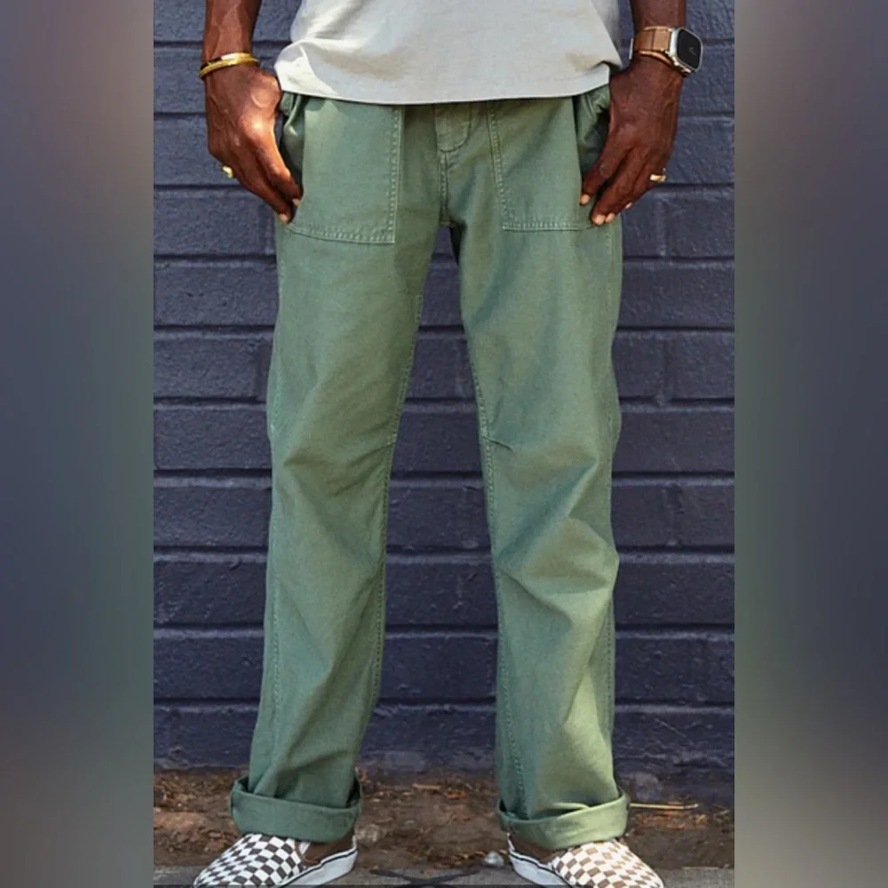 Outerknown Green “The Field Pants” Organic Cotton - NWT - Size 35x32 - Picture 1 of 14